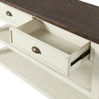 Table console de canapé à 2 tiroirs, multicolore, pour 1
