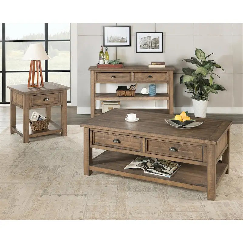 Table console de canapé à 2 tiroirs, multicolore, pour 1