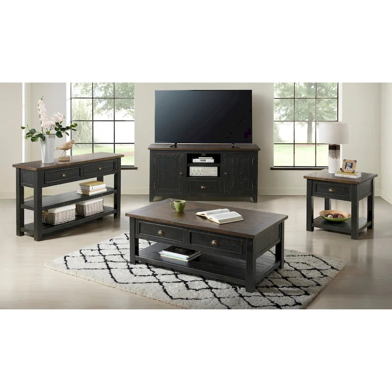 Table console de canapé à 2 tiroirs, multicolore, pour 1