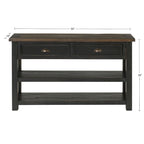 Table console de canapé à 2 tiroirs, multicolore, pour 1