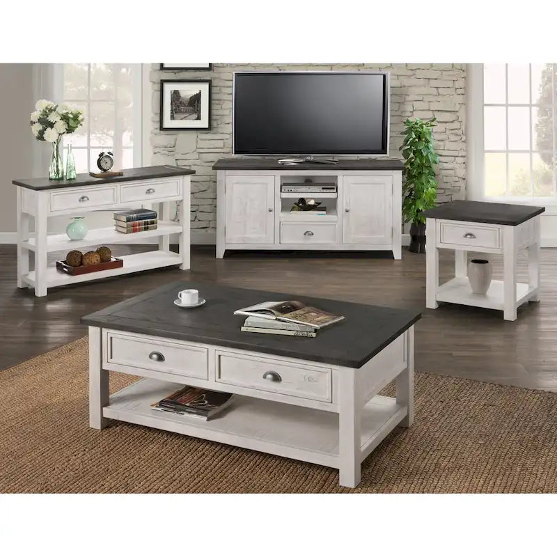 Table console de canapé à 2 tiroirs, multicolore, pour 1