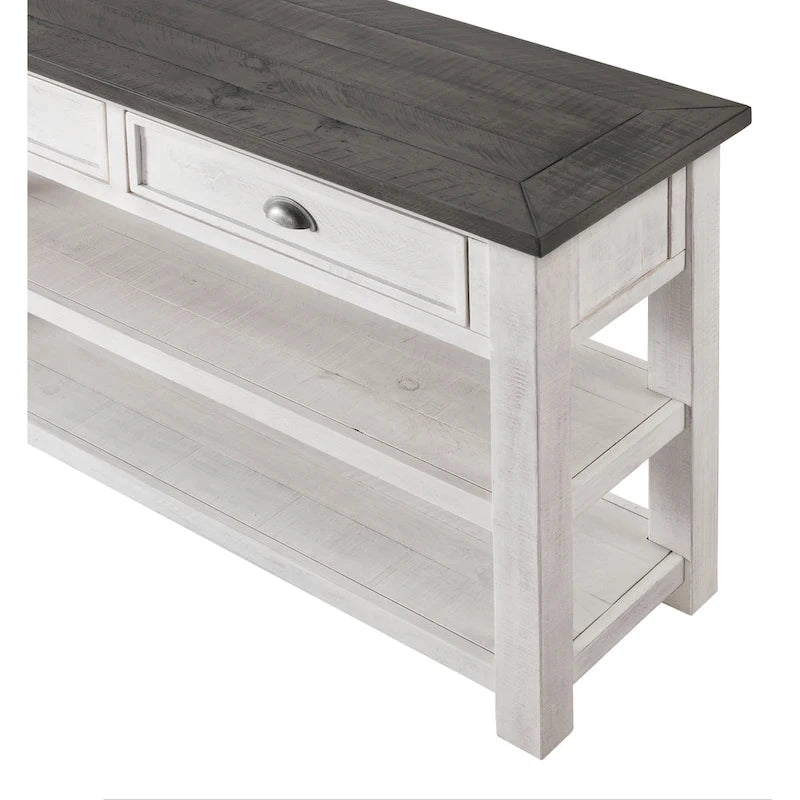 Table console de canapé à 2 tiroirs, multicolore, pour 1
