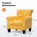 Fauteuil d'appoint capitonné multicolore, 1 ou 2 places