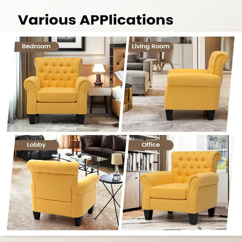 Fauteuil d'appoint capitonné multicolore, 1 ou 2 places