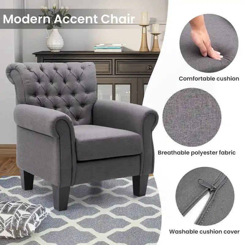 Fauteuil d'appoint capitonné multicolore, 1 ou 2 places