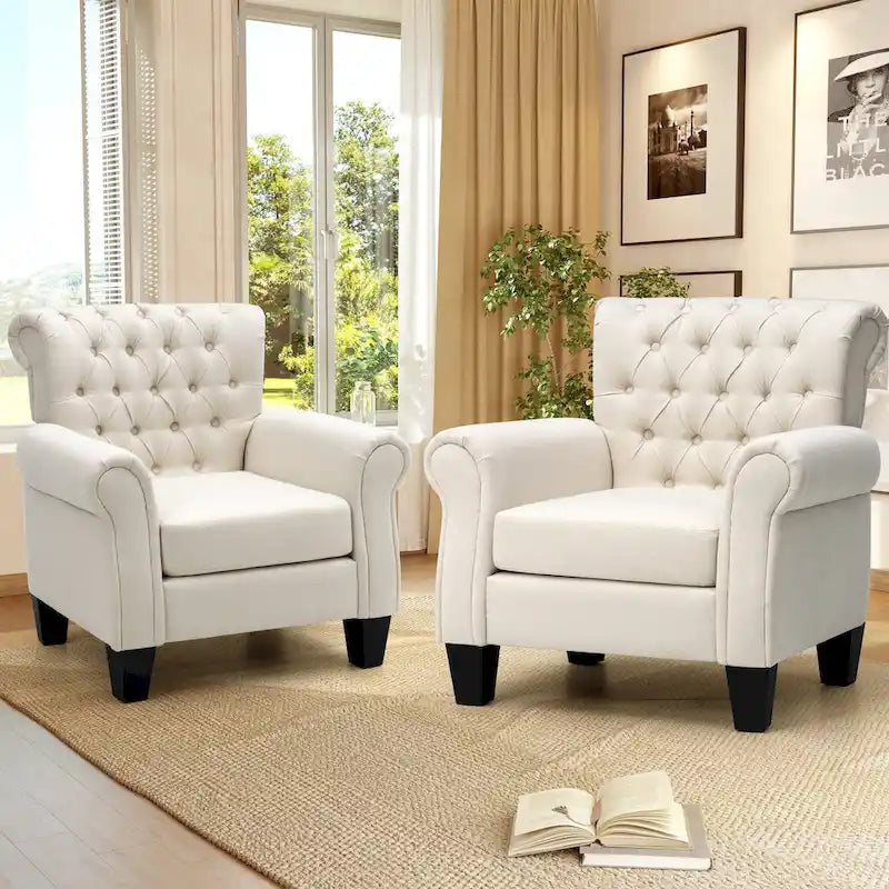 Fauteuil d'appoint capitonné multicolore, 1 ou 2 places