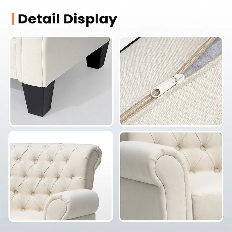 Fauteuil d'appoint capitonné multicolore, 1 ou 2 places