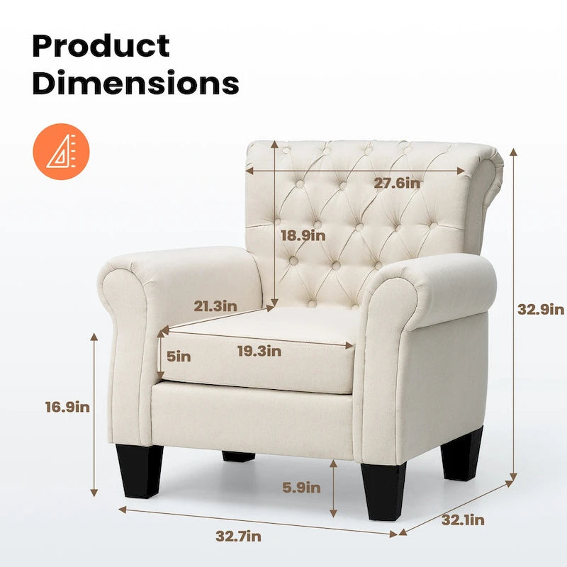 Fauteuil d'appoint capitonné multicolore, 1 ou 2 places