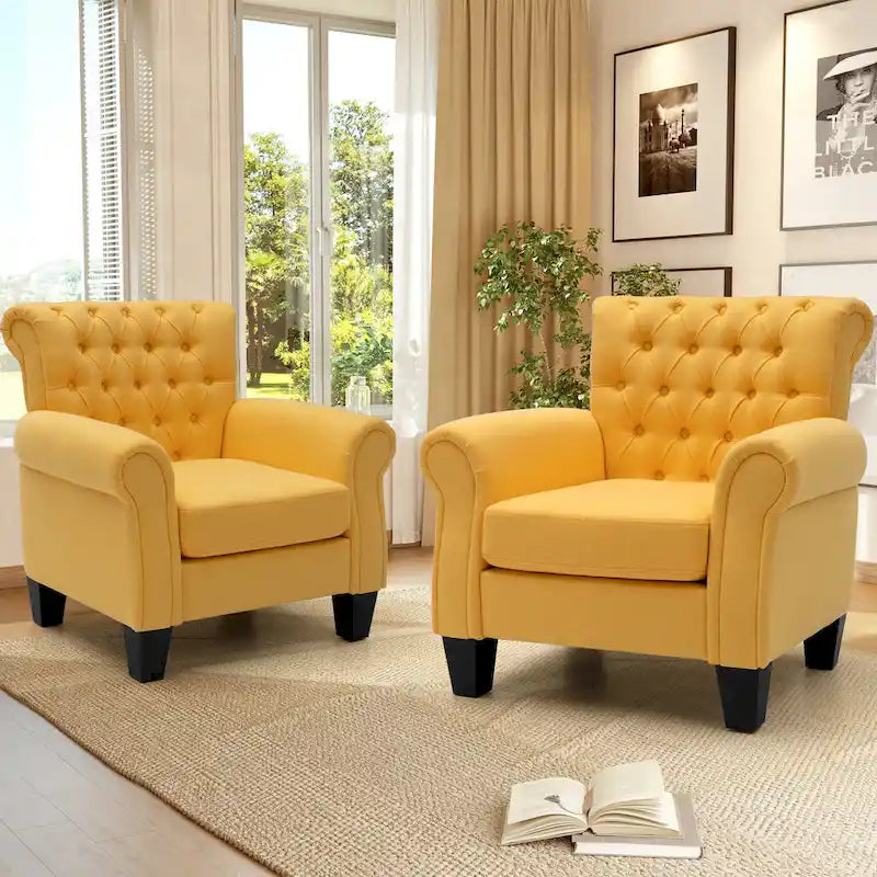 Fauteuil d'appoint capitonné multicolore, 1 ou 2 places