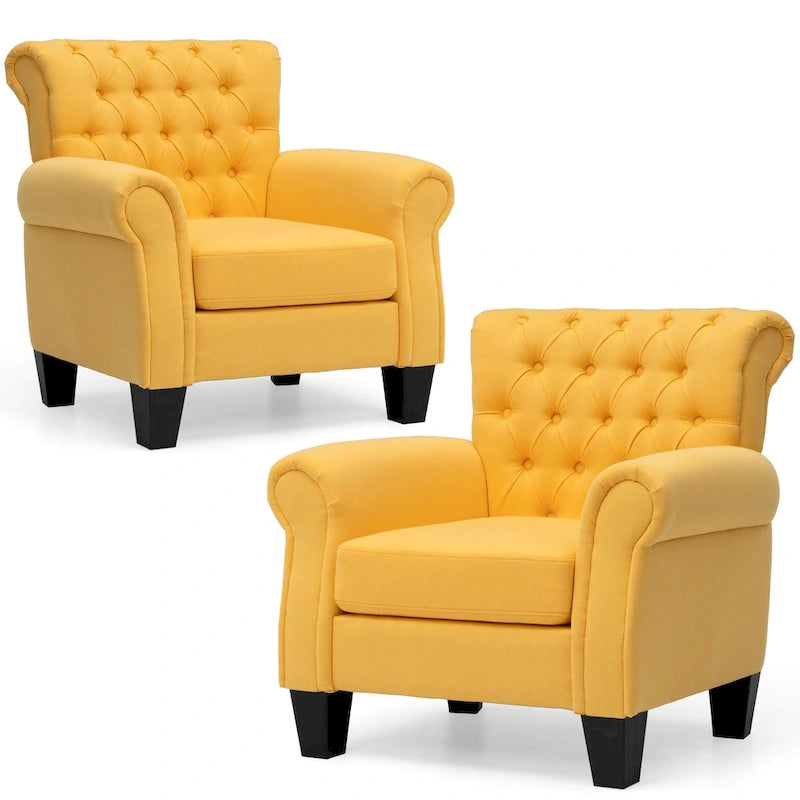 Fauteuil d'appoint capitonné multicolore, 1 ou 2 places