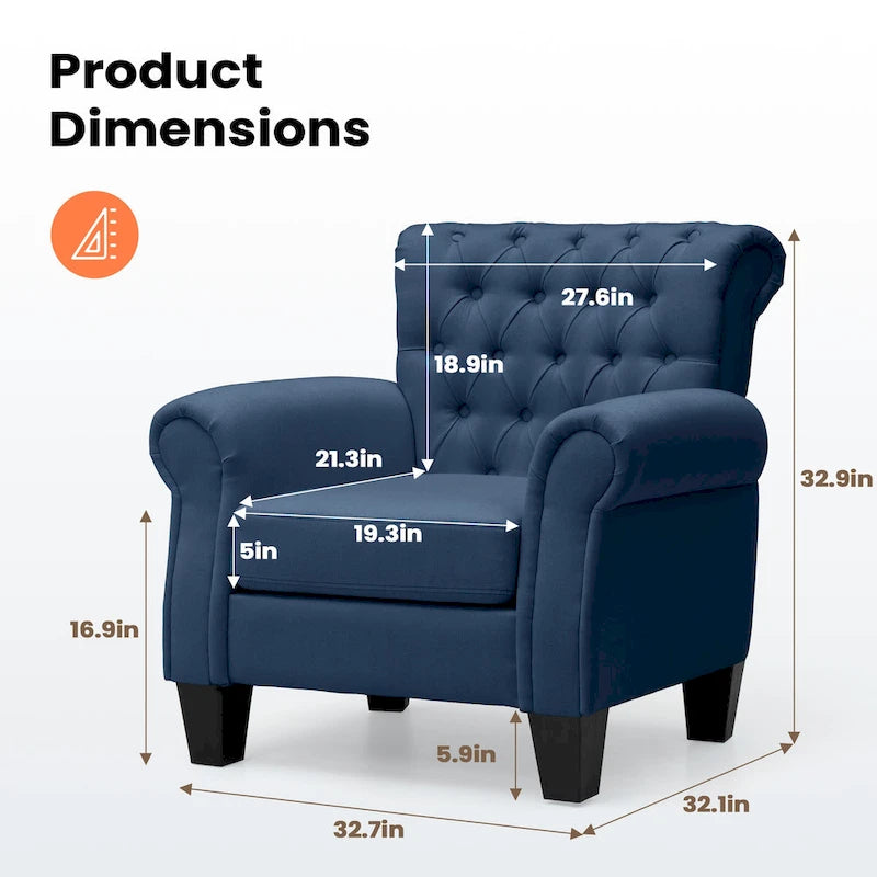 Fauteuil d'appoint capitonné multicolore, 1 ou 2 places