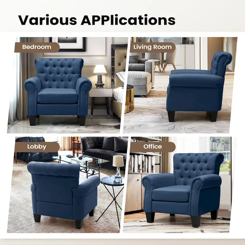 Fauteuil d'appoint capitonné multicolore, 1 ou 2 places