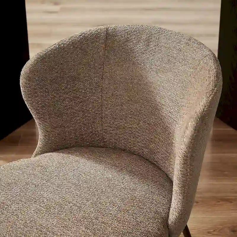 Chaise de salle à manger sans accoudoirs Vert/Beige/Gris/Bleu foncé/Blanc cassé/Marron, style moderne, lot de 2