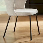 Chaise de salle à manger sans accoudoirs Vert/Beige/Gris/Bleu foncé/Blanc cassé/Marron, style moderne, lot de 2