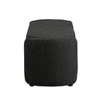 Banc de rangement en bouclé beige / gris obsidienne, 2 places