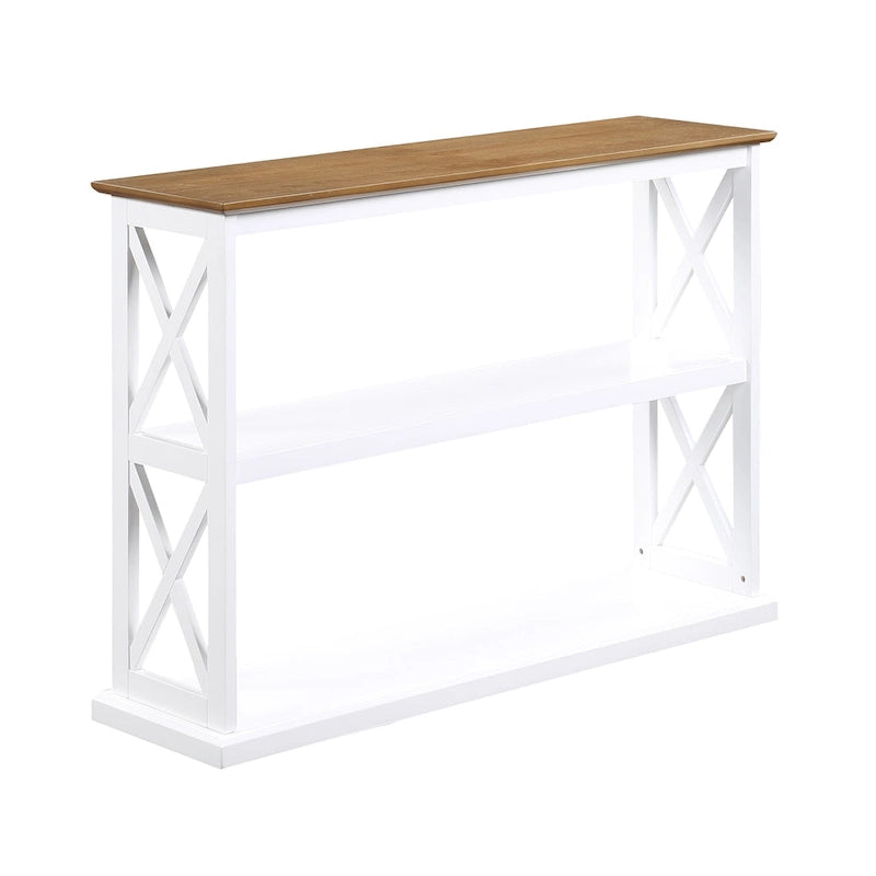 Console avec 2 étagères X-Panel Espresso / Driftwood Blanc / Noir