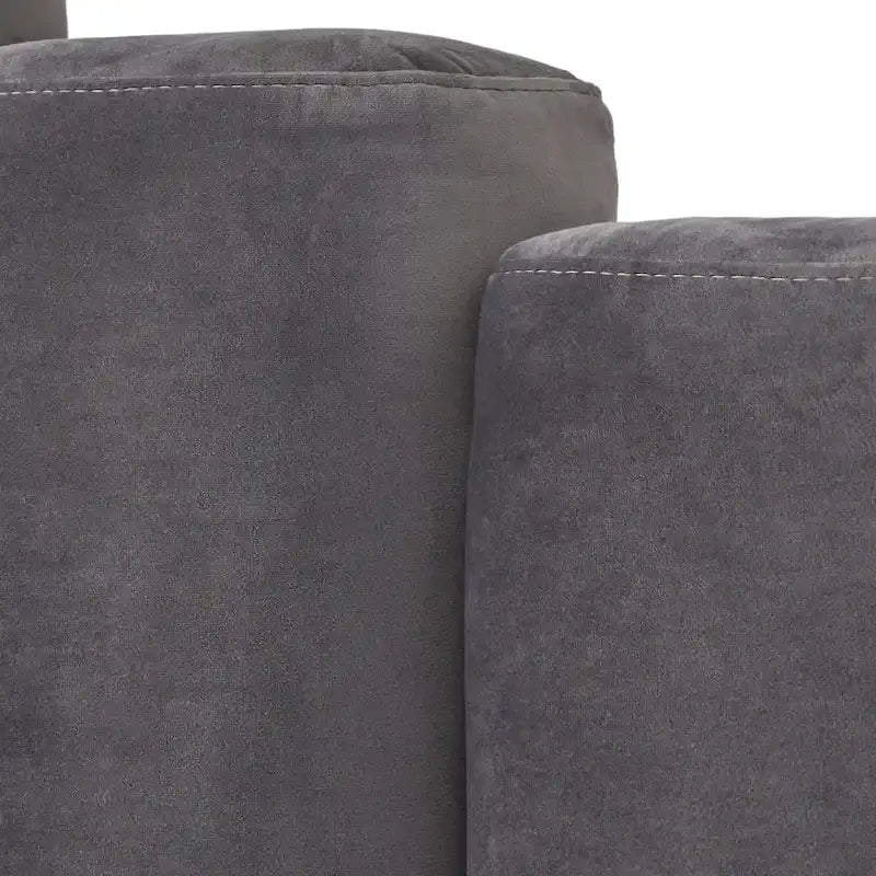 Lit plateforme Queen en velours gris/blanc, 2 places