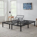 Sommier réglable en acier noir, 1 personne