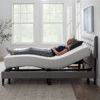 Sommier réglable en acier noir, 1 personne