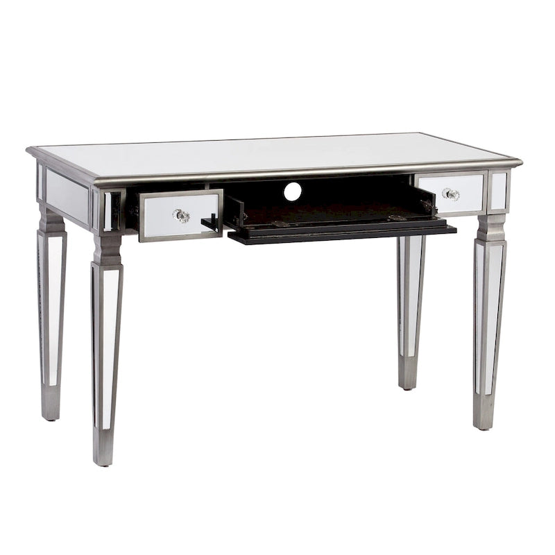 Bureau / Coiffeuse Miroir Glam Argenté — 1 personne