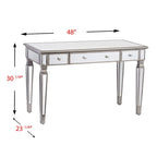 Bureau / Coiffeuse Miroir Glam Argenté — 1 personne