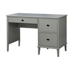 Bureau à 3 tiroirs de style Mid-Century Gris Anthracite / Menthe / Blanc / Bleu (1 personne)