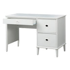 Bureau à 3 tiroirs de style Mid-Century Gris Anthracite / Menthe / Blanc / Bleu (1 personne)