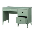 Bureau à 3 tiroirs de style Mid-Century Gris Anthracite / Menthe / Blanc / Bleu (1 personne)