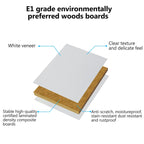 Bureau informatique blanc / blanc et or avec 2 tiroirs, table d'écriture individuelle