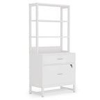Classeur à 4 tiroirs avec serrure – Marron/Noir Vintage, Tout Noir, Blanc – Utilisateur unique