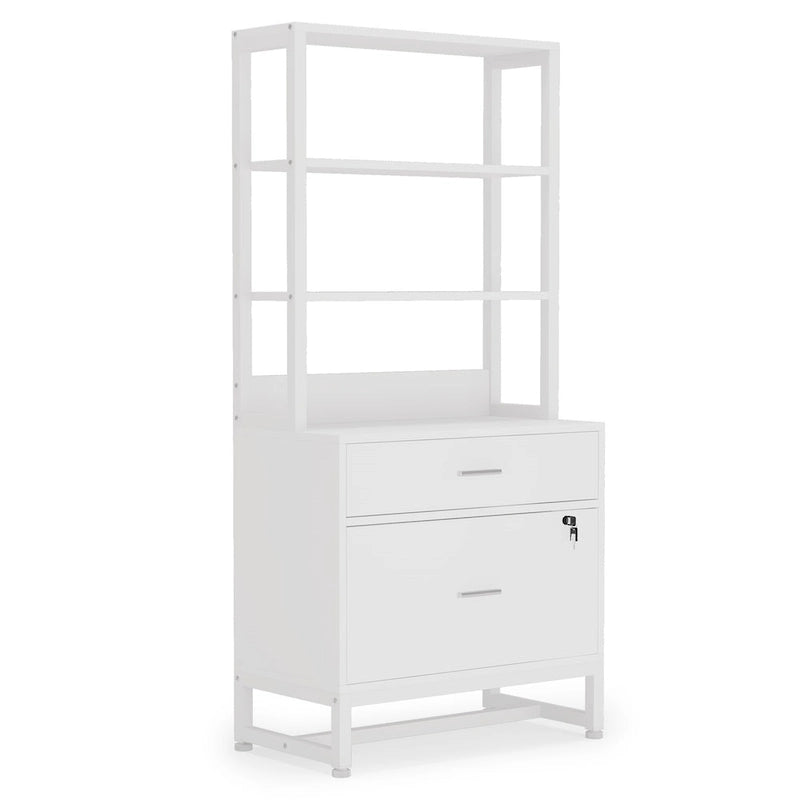 Classeur à 4 tiroirs avec serrure – Marron/Noir Vintage, Tout Noir, Blanc – Utilisateur unique