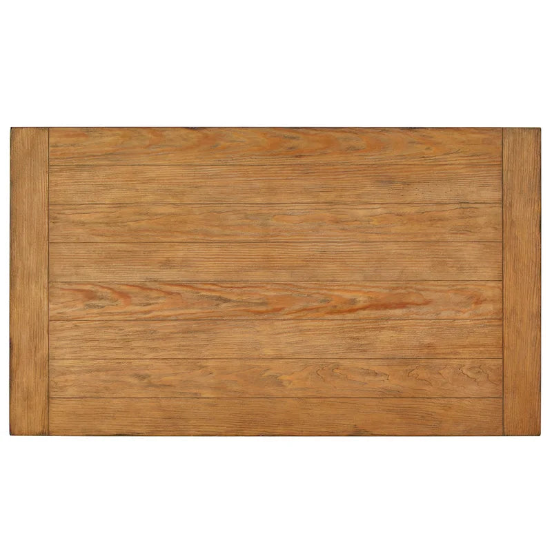 Table basse à pieds balustre en bois naturel / charbon de bois / blanc antique