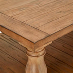 Table basse à pieds balustre en bois naturel / charbon de bois / blanc antique