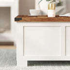 Table basse relevable avec rangement blanche/noire/grise, chêne rustique, pour 1 personne