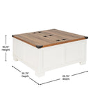 Table basse relevable avec rangement blanche/noire/grise, chêne rustique, pour 1 personne
