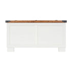Table basse relevable avec rangement blanche/noire/grise, chêne rustique, pour 1 personne