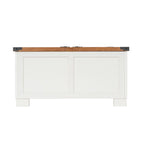 Table basse relevable avec rangement blanche/noire/grise, chêne rustique, pour 1 personne
