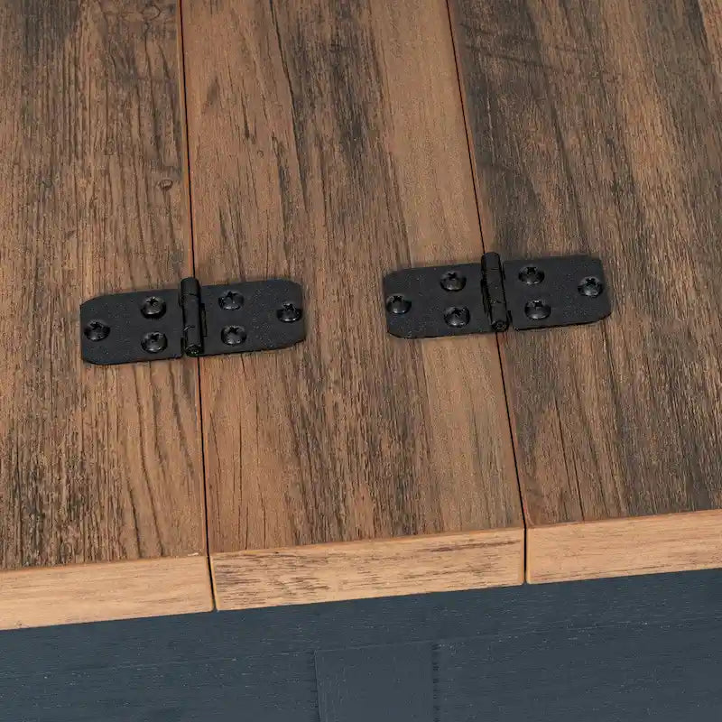 Table basse relevable avec rangement blanche/noire/grise, chêne rustique, pour 1 personne