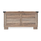 Table basse relevable avec rangement blanche/noire/grise, chêne rustique, pour 1 personne