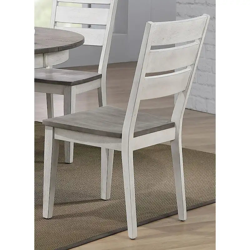Ensemble de salle à manger 7 pièces Gris orageux et blanc cassé, 4 à 6 places