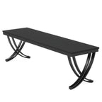 Marron+Noir / Blanc, Bureau double pour 2 personnes de 199,9 cm avec pieds en métal