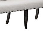 Banc long capitonné ivoire, un siège