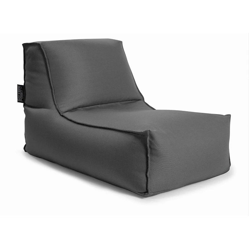 Chaise longue pouf d'intérieur/extérieur anthracite, 1 personne