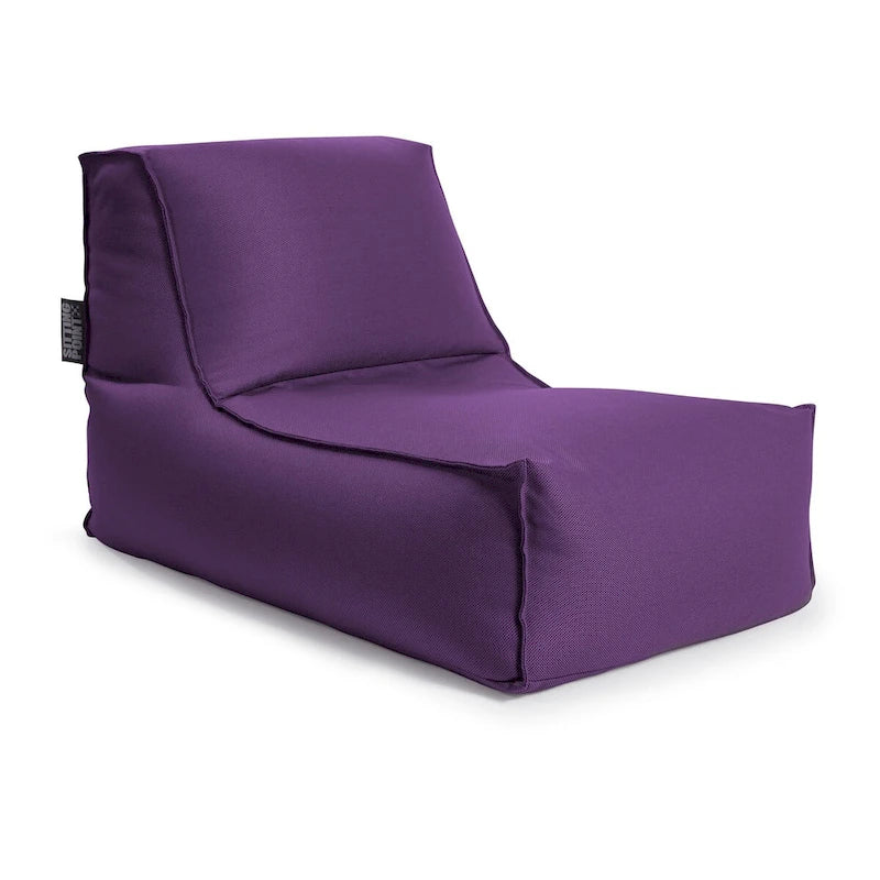Chaise longue pouf d'intérieur/extérieur anthracite, 1 personne