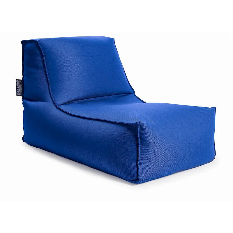 Chaise longue pouf d'intérieur/extérieur anthracite, 1 personne