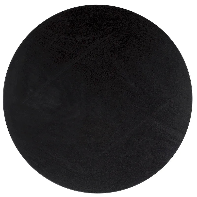 Table basse ronde – trépied à 3 pieds | Blanc délavé, noir, marron, bordeaux