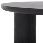 Table basse ronde – trépied à 3 pieds | Blanc délavé, noir, marron, bordeaux