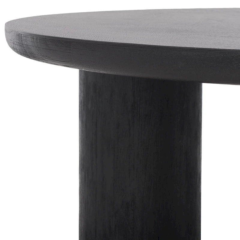 Table basse ronde – trépied à 3 pieds | Blanc délavé, noir, marron, bordeaux