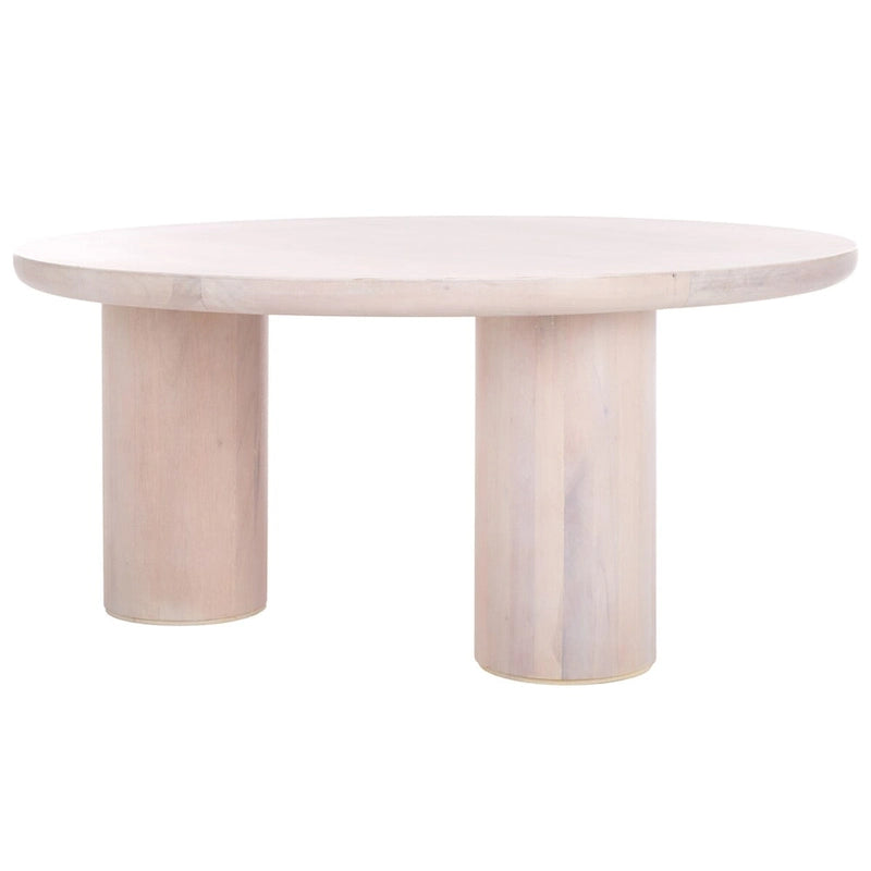 Table basse ronde – trépied à 3 pieds | Blanc délavé, noir, marron, bordeaux