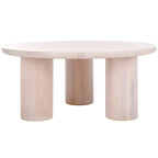 Table basse ronde – trépied à 3 pieds | Blanc délavé, noir, marron, bordeaux